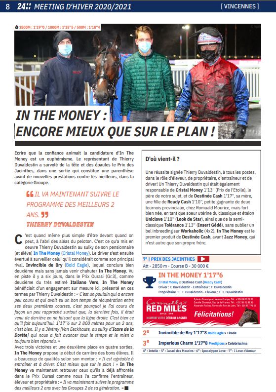 Article LE TROT In the money
